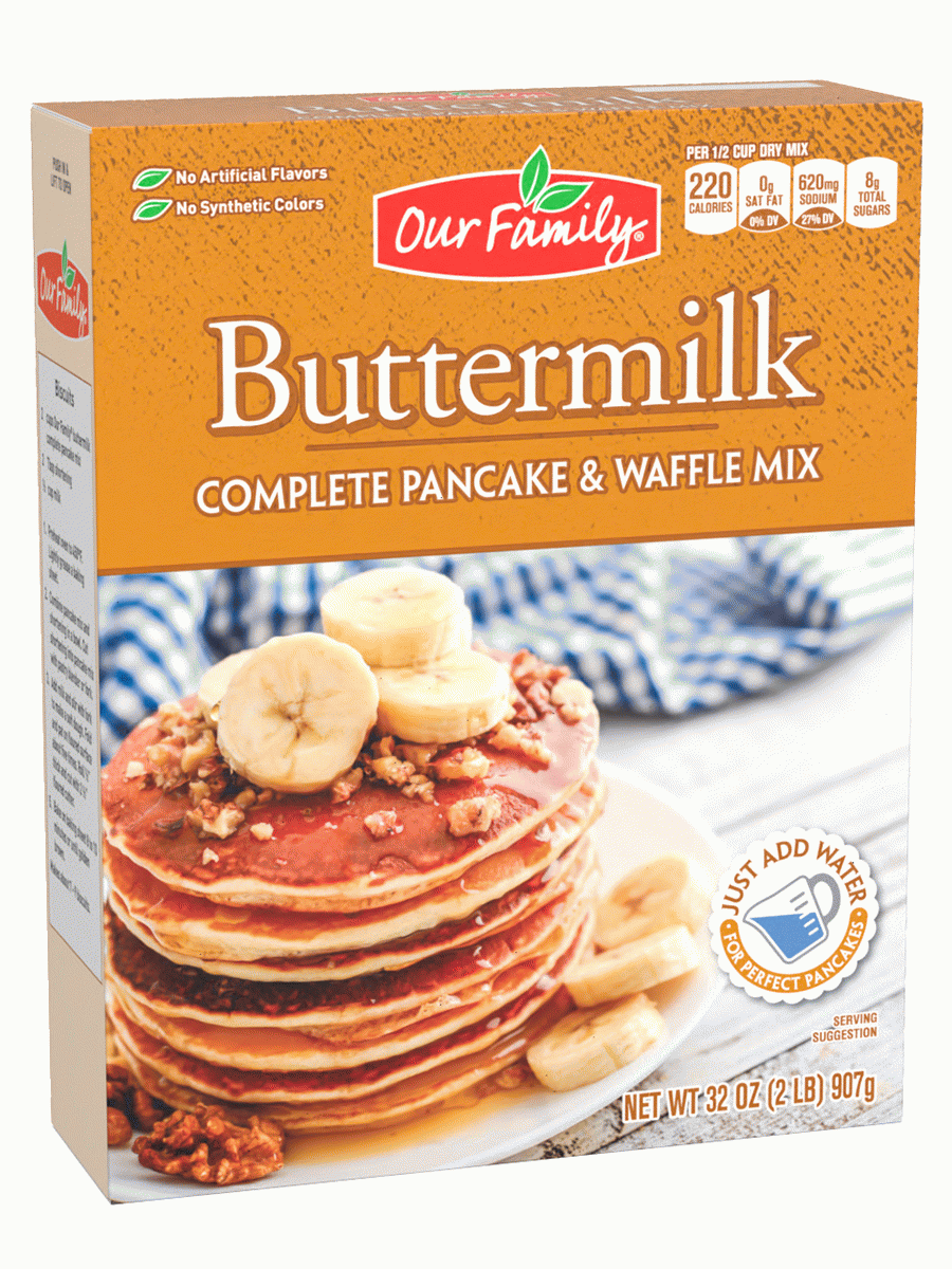 Our Family Complete buttermilk pancake mix, just add water Full-Size Picture